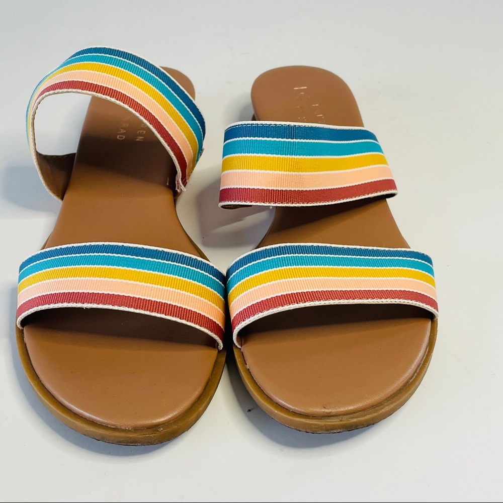 LC Lauren Conrad Mint Slide Rainbow Sandals 8.5